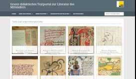 
							         Grazer didaktisches Textportal zur Literatur des Mittelalters								  
							    