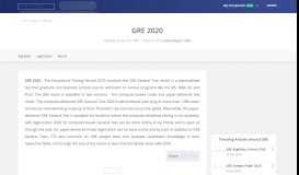 
							         GRE 2019 (GRE General Test) - Fee, Dates, Syllabus, Pattern, Result								  
							    