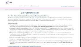 
							         GRE Search Service (For Institutions) - ETS.org								  
							    