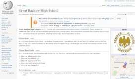 
							         Great Baddow High School - Wikipedia								  
							    