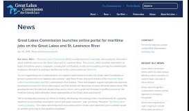 
							         Great Lakes Commission launches online portal for maritime jobs on ...								  
							    