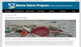 
							         Great Lakes | OR&R's Marine Debris Program								  
							    