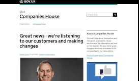 
							         Great news - we're listening to our customers and ... - Companies House								  
							    