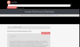 
							         Great Richmond Rentals Reviews, Complaints, Customer Service								  
							    
