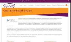 
							         Great River Health System - OpenNotes								  
							    