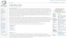 
							         Great-West Lifeco - Wikipedia								  
							    