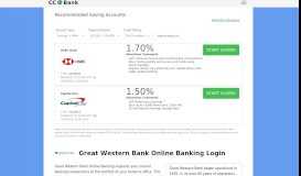 
							         Great Western Bank Online Banking Login - CC Bank								  
							    