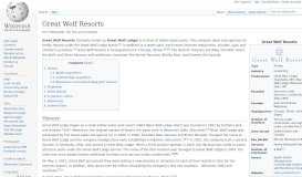 
							         Great Wolf Resorts - Wikipedia								  
							    