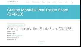 
							         Greater Montréal Real Estate Board (GMREB) | myRealPage								  
							    