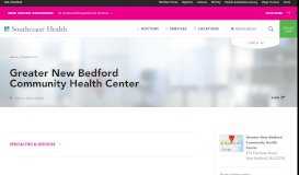
							         Greater New Bedford Community Health Center - Southcoast Health								  
							    