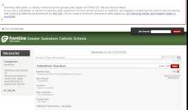
							         Greater Saskatoon Catholic Schools - Frontline Recruitment								  
							    