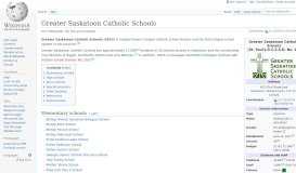
							         Greater Saskatoon Catholic Schools - Wikipedia								  
							    