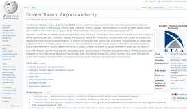 
							         Greater Toronto Airports Authority - Wikipedia								  
							    