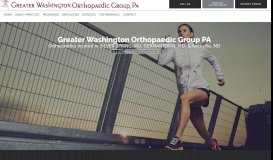 
							         Greater Washington Orthopaedic Group | Full Service Orthopedic Care ...								  
							    