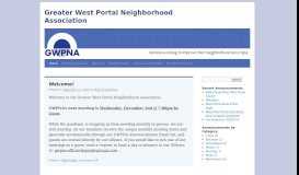 
							         Greater West Portal Neighborhood Association (GWPNA)								  
							    