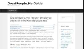
							         GreatPeople.me Kroger Employee Login @ www.Greatpeople.me								  
							    