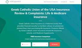 
							         Greek Catholic Union Insurance Review & Complaints I Medicare								  
							    