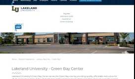 
							         Green Bay Center - Lakeland University								  
							    