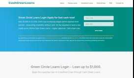 
							         Green Circle Loans Login - Cash Green Loans								  
							    
