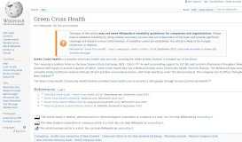 
							         Green Cross Health - Wikipedia								  
							    