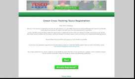 
							         Green Cross Training Tesco Registration								  
							    