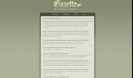 
							         Green Gazette FAQs - The Gazette								  
							    