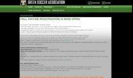 
							         Green Soccer Association > Registration								  
							    