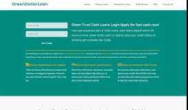 
							         Green Trust Cash Loans Login - Green Dollar Loan								  
							    
