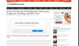 
							         Green University Admission, Programs, Ranking and NAT Test ...								  
							    