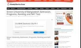 
							         Green University of Bangladesh Admission ... - StudyBarta.Com								  
							    