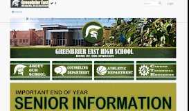 
							         Greenbrier East High School: Home								  
							    