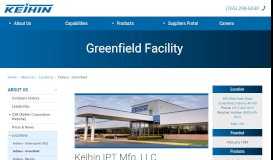 
							         Greenfield Facility - Locations | Keihin North America								  
							    
