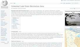 
							         Greenleaf Lake State Recreation Area - Wikipedia								  
							    