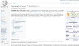 
							         Greenville County School District - Wikipedia								  
							    
