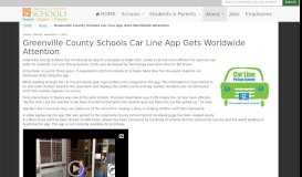 
							         Greenville County Schools Car Line App Gets Worldwide Attention								  
							    
