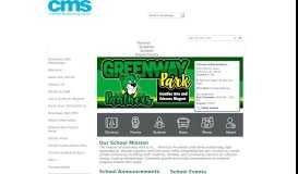 
							         Greenway Park Elementary - CMS School Web SitesCurrently selected								  
							    
