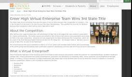 
							         Greer High Virtual Enterprise Team Wins 3rd State Title								  
							    