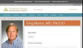 
							         Greg Martin, MD – OBGYN | Northeast Georgia Physicians Group								  
							    