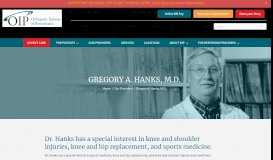
							         Gregory A. Hanks, M.D. - Orthopedic Institute of Pennsylvania								  
							    