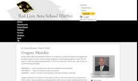 
							         Gregory Monskie – Mr. Gregory Monskie – Red Lion Area School District								  
							    