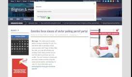 
							         Gremlins force closure of visitor parking permit portal - Brighton and ...								  
							    