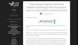 
							         Grey Goose Graphics Achieves Master Certification for the second ...								  
							    