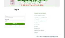 
							         GRI | Application - The Gandhigram Rural Institute								  
							    
