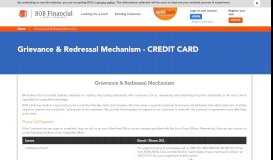 
							         Grievance Redressal - BOB Financial								  
							    