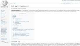 
							         Grievance redressal - Wikipedia								  
							    