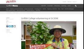 
							         Griffith College volunteering at GC2018 – Griffith News								  
							    