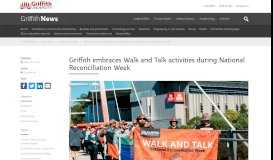 
							         Griffith embraces Walk and Talk activities during National ...								  
							    