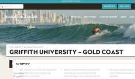 
							         Griffith University - Gold Coast | TEAN Study Abroad								  
							    