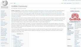 
							         Griffith University - Wikipedia								  
							    