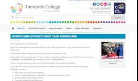 
							         Groundwork Prince's Trust Team Programme - Tameside College								  
							    